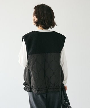 CRAFT STANDARD BOUTIQUE ボアキルティングベスト Black