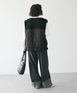 CRAFT STANDARD BOUTIQUE ボアキルティングベスト Black