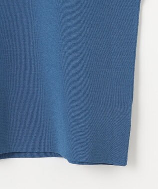 ANY ミラノリブニットポロ ブルー