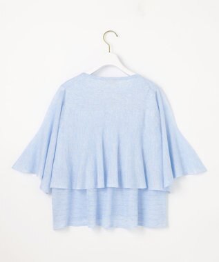 ANY SIS 【洗える】フリルシアー ニット ライトブルー