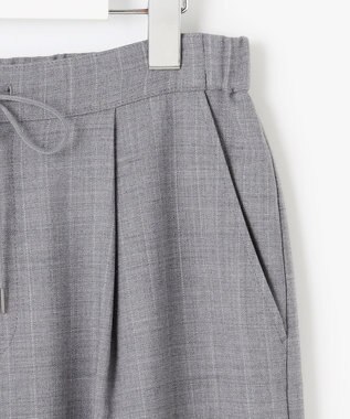 J.PRESS LADIES 【洗える】サイロウォッシャブル2wayストライプ ワイド パンツ グレーストライプ系1