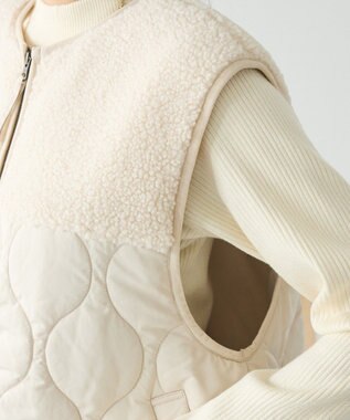 CRAFT STANDARD BOUTIQUE ボアキルティングベスト Ivory