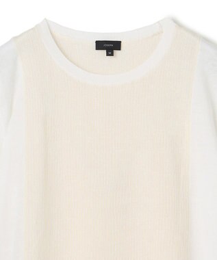 JOSEPH 【洗える】リネンコットン　ニットTEE Ivory