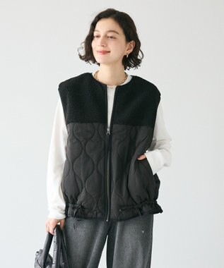 CRAFT STANDARD BOUTIQUE ボアキルティングベスト Black