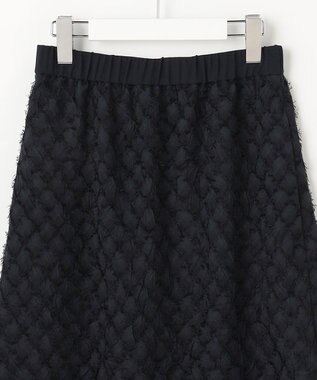 自由区 L 【セットアップ対応】ワッシャーカットジャカード スカート ミッドナイト