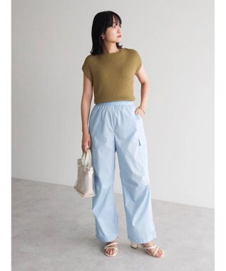 Green Parks ・Ｐｅｔｉｔ　Ｆｌｅｕｒ　フレンチスリーブリブニット Khaki