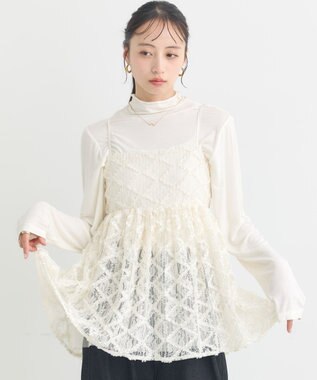 earth music&ecology 【予約】フリンジレースキャミビスチェ