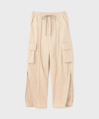 GRACE CONTINENTAL ナイロンジップカーゴパンツ ベージュ
