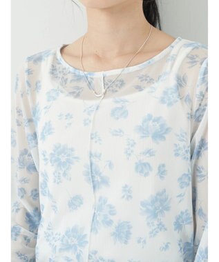 earth music&ecology フラワープリントシアーインナー Sax