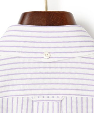 J.PRESS MEN 【KING SIZE】【夏に嬉しい高機能】カノコインレイストライプパッチポケット シャツ/B.D. パープル系1