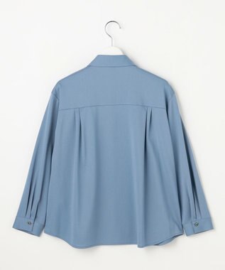 J.PRESS LADIES コンパクトトリコット シャツライク カットソー ブルー系