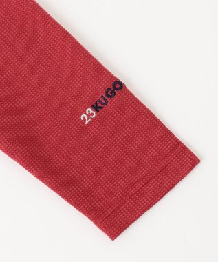 23区GOLF 【WOMEN】スクエアカノコ 長袖 ポロシャツ ワイン系