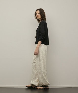 GRACE CONTINENTAL スリーブスリットニットカーディガン ブラック