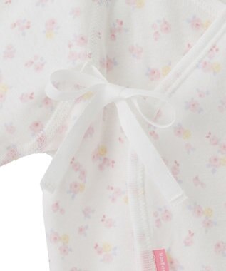 MIKI HOUSE HOT BISCUITS 【50-60cm】 フライス 短肌着 プリント柄 ピンク