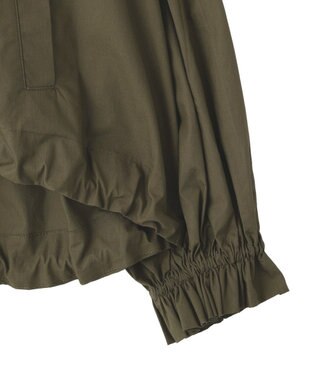 YECCA VECCA ボリュームギャザーデザインZIPブルゾン Khaki