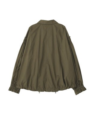 YECCA VECCA ボリュームギャザーデザインZIPブルゾン Khaki