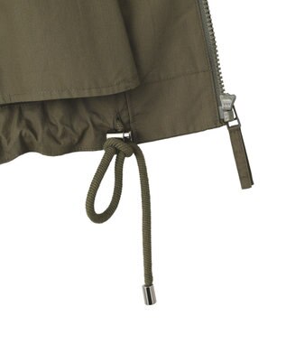 YECCA VECCA ボリュームギャザーデザインZIPブルゾン Khaki