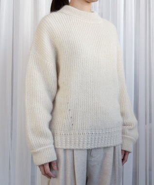 muuc アルパカモヘヤ畦編みプルオーバー