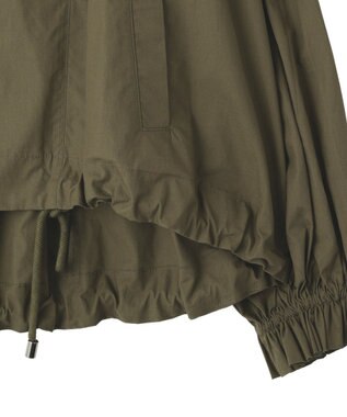 YECCA VECCA ボリュームギャザーデザインZIPブルゾン Khaki