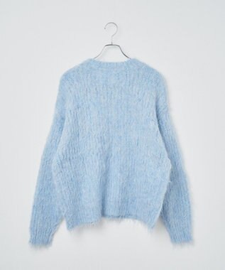 WEGO ブラッシュニットBIGプルオーバー サックス