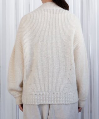 muuc アルパカモヘヤ畦編みプルオーバー ホワイト