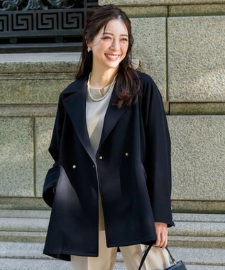 ANY SIS L 【2WAY】エレカジストレッチミドルトレンチ コート