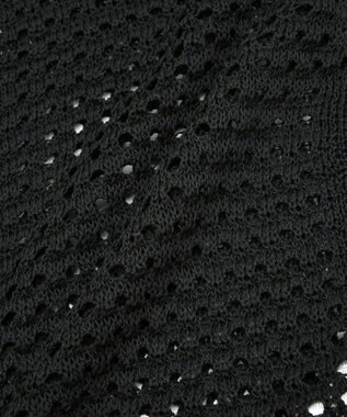 CRAFT STANDARD BOUTIQUE ハーフスリーブメッシュニットカーディガン Black