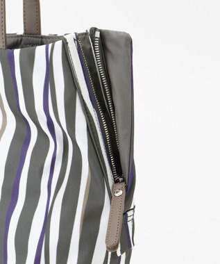 Y'SACCS 【ムック本掲載】ドローイングストライプ　トートバッグ グレー