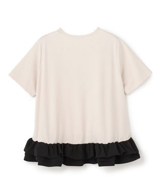 UNFILO BEAUTY FORM-T フリルヘム Tシャツ グレージュ