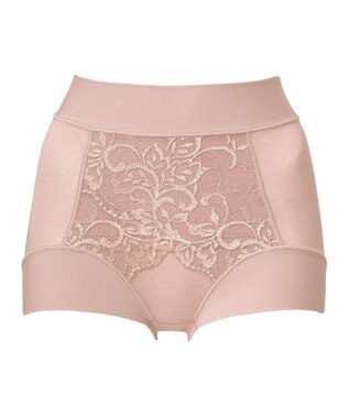 BRADELIS New York 【BRADELIS NewYork peace】綿混フィットレースショーツ25 深め 補正下着 ヒップアップ 美尻 ローズベージュ