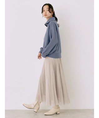 earth music&ecology ハーフＺＩＰスウェット Blue