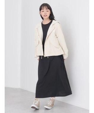 earth music&ecology ギャザーポケットノースリーブワンピース Black