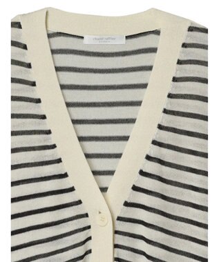 Green Parks さらっと　Ｖネックカーディガン Border