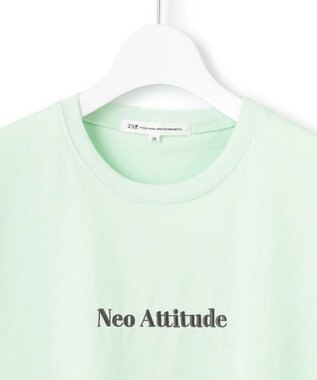 23区 【洗える】Neo Attitude ロゴTシャツ スモーキーグリーン系