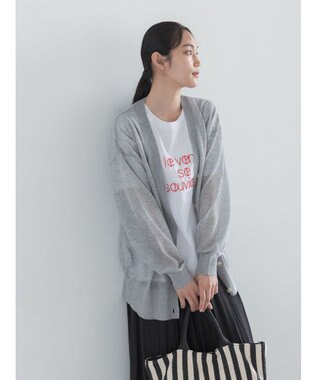 Te chichi 14GミドルVネックカーディガン《2026 SUMMER LOOK item》 グレー