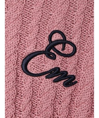 earth music&ecology 刺繍入りケーブルニットプルオーバー Pink