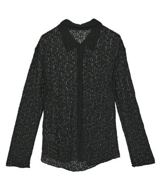 Green Parks カットレースシャツプルオーバー Black