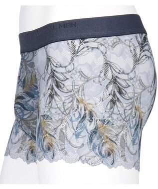 WACOAL MEN WACOAL MEN 【レースボクサー】 ボクサーパンツ フロント快適グラマラス 通気性 スカラ始末(裾部分) 前閉じ レース 下着 メンズ WT3826 /ワコールメン グレー