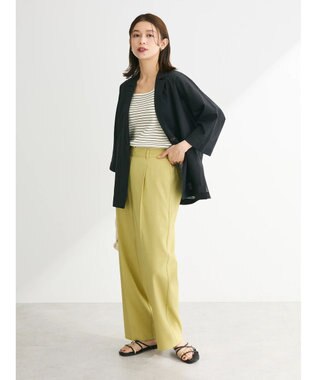 Green Parks 接触冷感　きれいシルエットパンツ（ワイド） Yellow