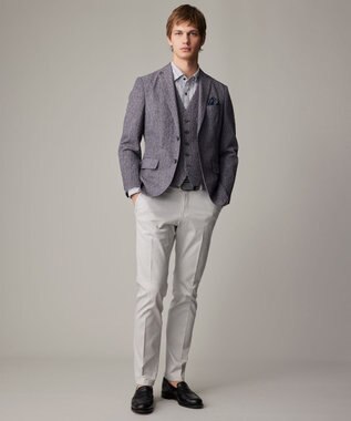 JOSEPH ABBOUD 【オーガニックコットン使用】 オーガニックコードストライプ シャツ ネイビー系1