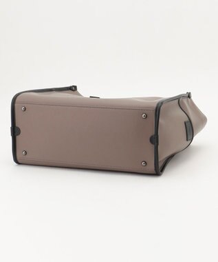 Y'SACCS リサイクルレザー　バインダーA4トートバッグ グレージュ×ブラック