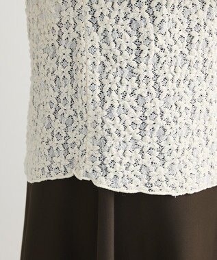 Green Parks カットレースシャツプルオーバー Ivory