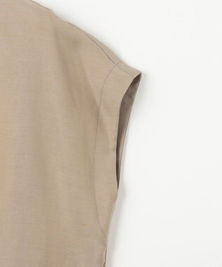 自由区 【XSサイズ～/洗える】キュプラリネンシャンタン ブラウス ベージュ系