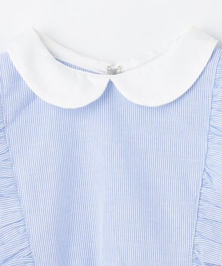 ANY KIDS コードレーン 裾刺繍 ワンピース サックスブルー