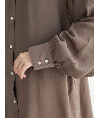 Green Parks レギュラー前後差シアーシャツ Brown