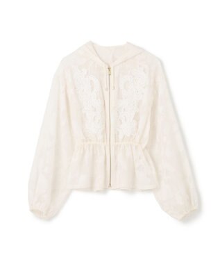 GRACE CONTINENTAL ジャガード刺繍ブルゾン キナリ
