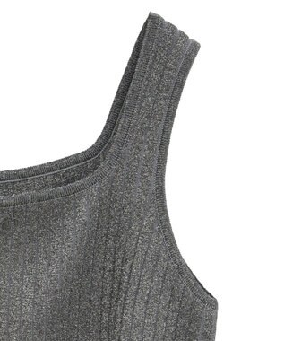 YECCA VECCA ZIPニットビスチェ Silver