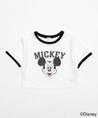 WEGO MICKEY　MOUSE／リンガーTシャツ ホワイト