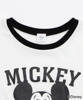 WEGO MICKEY　MOUSE／リンガーTシャツ ホワイト