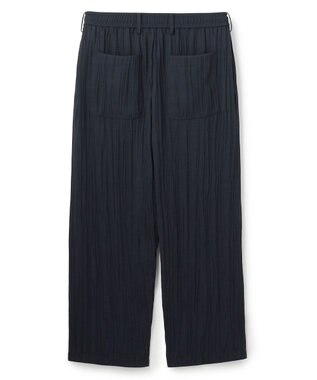 JOSEPH HOMME 【HIGH GRADE LINE】フォグプリーツストレッチ　ドロスト付ワイドストレートパンツ / HARRY CONVERTIBLE ネイビー系